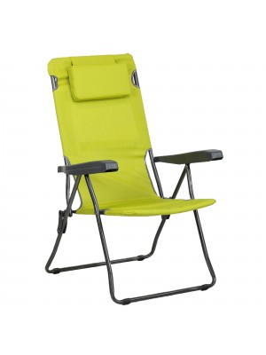 Sdraio colore Verde Lime con braccioli e cuscino in Textilene modello Lipbul Totò Piccinni