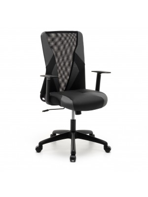 Sedia ufficio ergonomica colore Grigio girevole con altezza regolabile modello Team Totò Piccinni