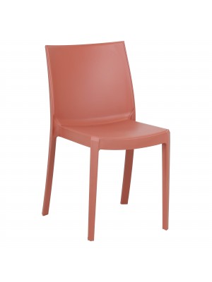 Sedia PERLA in polipropilene design impilabile per esterno Made in Italy (Rosso)