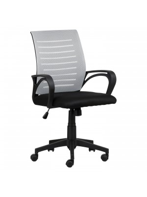 Sedia ufficio colore Grigio girevole con altezza regolabile ergonomica modello Astra Totò Piccinni
