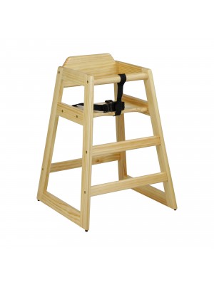Vista diagonale Seggiolone per bambini in legno colore Naturale design impilabile Totò piccinni