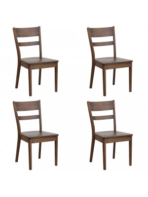Set 4 Sedie completamente in legno colore Ciliegio Scuro modello Adige Totò Piccinni