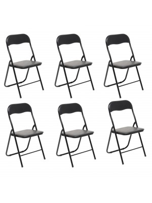 set 6 sedie pieghevoli salvaspazio Imbottite Totò Piccinni