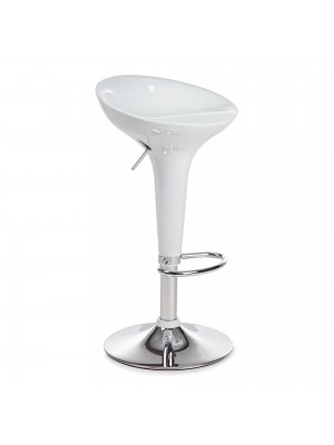 Sgabello Bar NASHVILLE girevole 360° regolabile in altezza (Bianco)