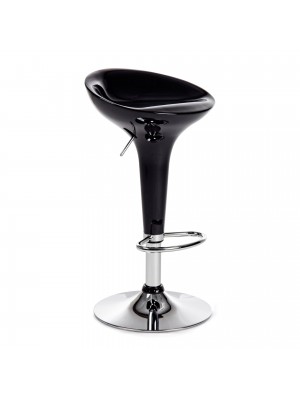Sgabello Bar NASHVILLE girevole 360° regolabile in altezza (Nero)