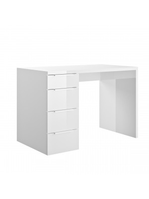 Scrivania Ufficio in legno colore Bianco Lucido 4 Cassetti Totò Piccinni