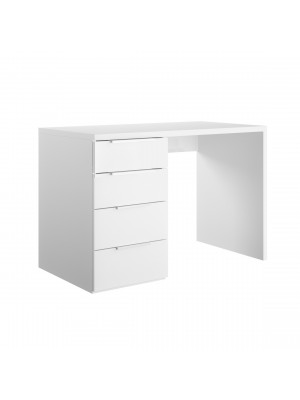 Scrivania Ufficio in legno colore Bianco Matt. Opaco 4 Cassetti Totò Piccinni