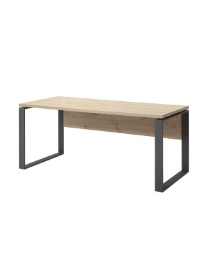 scrivania da ufficio rovere miele vista diagonale verso sinistra 
