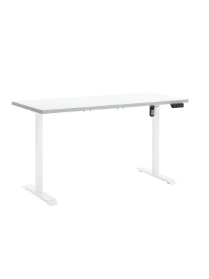Scrivania regolabile in altezza elettricamente - PROGRESS (Piano Bianco, Gambe Bianco)