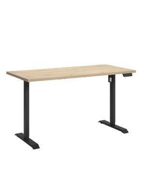 Scrivania regolabile in altezza elettricamente - PROGRESS (Piano Rovere Miele, Gambe Nero)