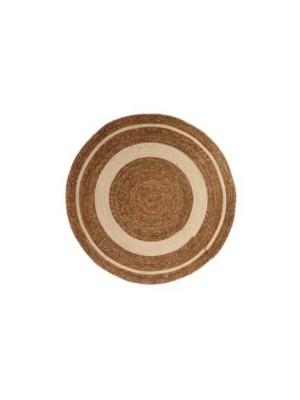 Tappeto salotto colore Crema D120cm in alga e cotone Totò Piccinni