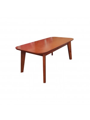 Vista diagonale di un tavolino da salotto in legno di faggio ponente levante