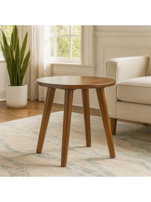 Vista ambientata Porta telefono in legno di faggio in Tessuto colore Denim Blue con braccioli modello Libeccio Totò Piccinni