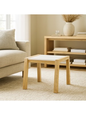 Vista ambientata Porta telefono colore Beige con struttura Naturale modello Scirocco Totò Piccinni