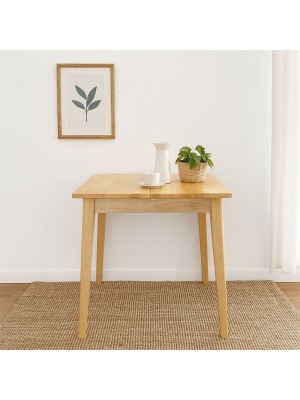 Vista ambientata Tavolo in Legno massello allungabile 80/115 rovere naturale modello Maddalena Totò Piccinni