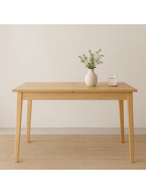 Vista ambientata Tavolo in Legno massello allungabile 80/115 rovere naturale modello Maddalena Totò Piccinni