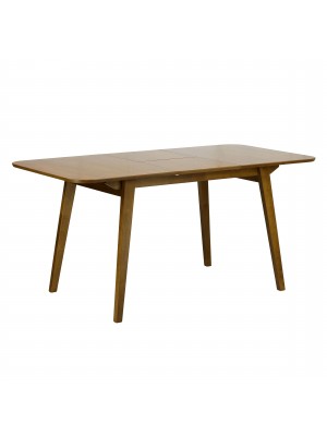 Tavolo Rettangolare ESTER, allungabile in legno 120/160 cm, design Scandinavo (Noce)