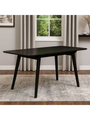 Vista ambientata Tavolo rettangolare colore Wengé design scandinavo modello Ester Totò Piccinni