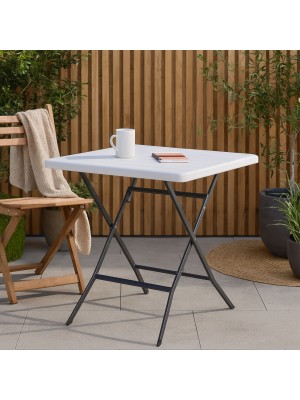 Vista ambientata Tavolo da giardino pieghevole colore Bianco modello Panama Totò Piccinni