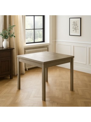 Vista ambientata Tavolo in legno colore Argilla con apertura a libro modello Firenze Totò Piccinni