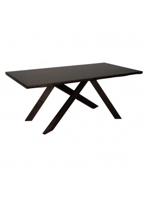 Tavolo moderno ETNA in pregiato legno massello noce scuro (L180 x P95 x H76 cm)