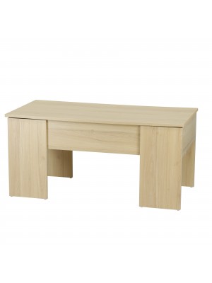Tavolino da salotto COFFEE in legno piano elevabile design moderno (Olmo Perla)