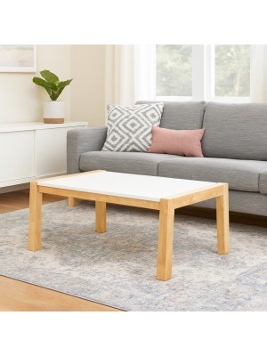 Vista ambientata Tavolino colore Beige con struttura Naturale modello Scirocco Totò Piccinni