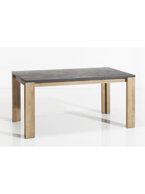 tavolo da pranzo in legno rovere/grigio antracite vista diagonale 