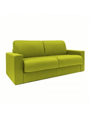 Divano Letto Ribaltone Matrimoniale Imbottito con Braccioli , Materasso 16cm (Verde)