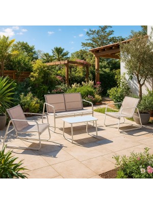 Set Salottino da Giardino in Ferro Tubolare JASK