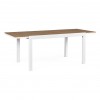 Tavolo da giardino struttura in alluminio con piano in simil legno teak allungabile 