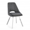 sedia design moderno in tessuto imbottita con gambe in metallo