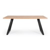 Vista frontale Tavolo moderno in legno 180x90 con gambe in metallo mdoello Dukat Totò Piccinni