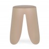 sgabello in  plastica con seduta in similpelle