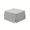 letto pouf chiuso a cubo di colore grigio chiaro