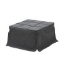 pouf letto chiuso a cubo di colore grigio scuro