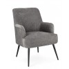 poltroncina moderna da ingresso con gambe in metallo