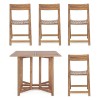 Set Tavolo da esterno 90x90 con 4 sedie in legno d'acacia  modello Noemi Totò Piccinni