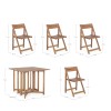 Specifica dimensioni Set Tavolo da esterno 90x90 con 4 sedie in legno d'acacia  modello Noemi Totò Piccinni