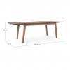 Specifica dimensioni Tavolo da salotto allungabile 180/240in legno D'Acacia modello Varsavia Totò Piccinni