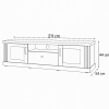 Specifica dimensioni mobile porta tv in legno 2 ante e 1 cassetto made in italy rovere meringa/rovere cadice modello Icaro Totò Piccinni