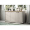 vista ambientata diagonale madia in legno con 3 ante made in italy rovere meringa/rovere cadice modello Icaro Totò Piccinni