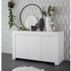 madia in legno con 3 ante made in italy bianco opaco