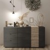 Madia in legno 2 ante e 3 cassetti made in italy modello Krea Totò Piccinni