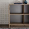 Dettaglio ambientato con ante aperte Madia in legno 2 ante colore "rovere mercure" modello Juno Totò Piccinni