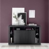 madia in legno 3 ante e 6 vani made in italy nero bruciato