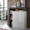 Vista ambientata diagonale Madia in legno 2 ante e 4 vani made in italy modello Gemma Totò Piccinni
