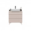 Mobile Bagno da terra 80cm con 3 cassetti e con specchio 80x50 cm colore cashmerne modello Nilo Totò Piccinni