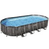 Piscina Fuori terra ovale, Power Steel Effetto legno scuro modello Bestway Totò Piccinni