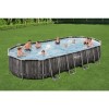 Piscina Fuori terra ovale, Power Steel Effetto legno scuro modello Bestway Totò Piccinni